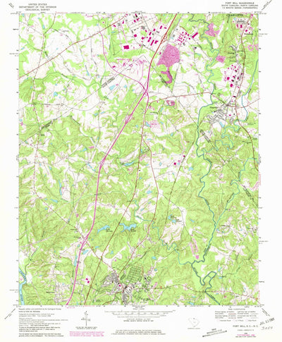 United States Geological Survey Fort Mill, SC-NC (1968, 24000-Scale) digital map