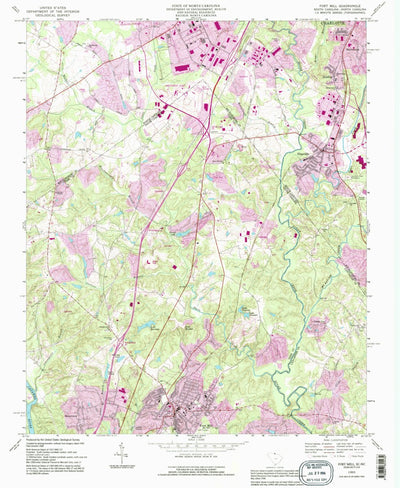 United States Geological Survey Fort Mill, SC-NC (1993, 24000-Scale) digital map