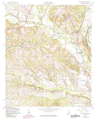 United States Geological Survey Fort Mitchell, AL-GA (1955, 24000-Scale) digital map