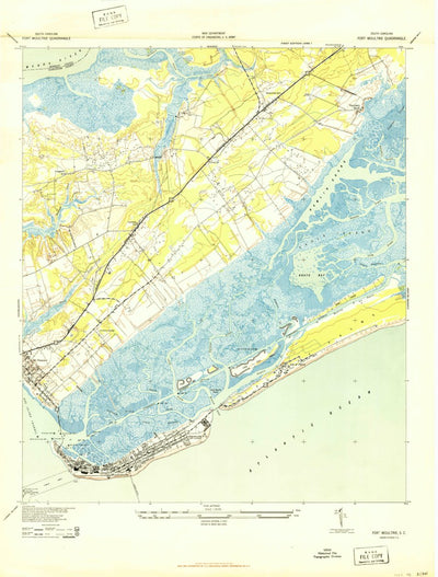 United States Geological Survey Fort Moultrie, SC (1943, 24000-Scale) digital map