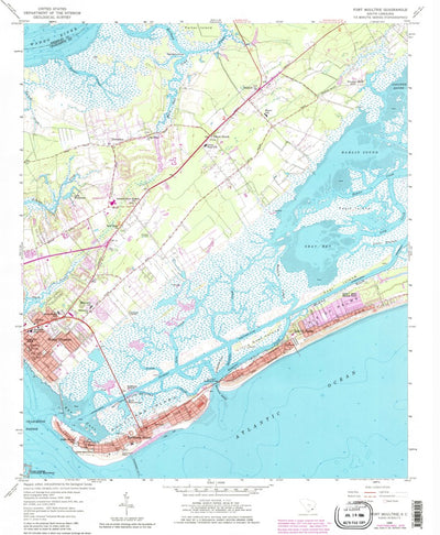 United States Geological Survey Fort Moultrie, SC (1959, 24000-Scale) digital map