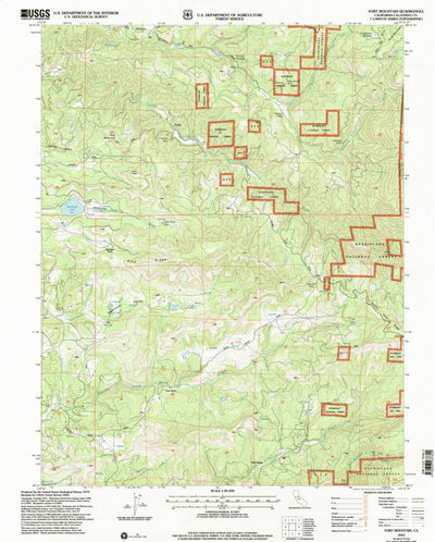 United States Geological Survey Fort Mountain, CA (2001, 24000-Scale) digital map