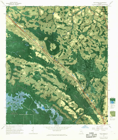 United States Geological Survey Fort Mudge, GA (1967, 24000-Scale) digital map