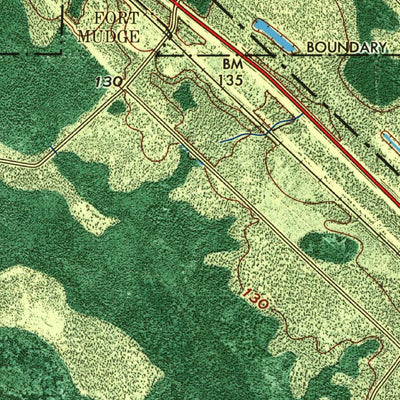 United States Geological Survey Fort Mudge, GA (1967, 24000-Scale) digital map