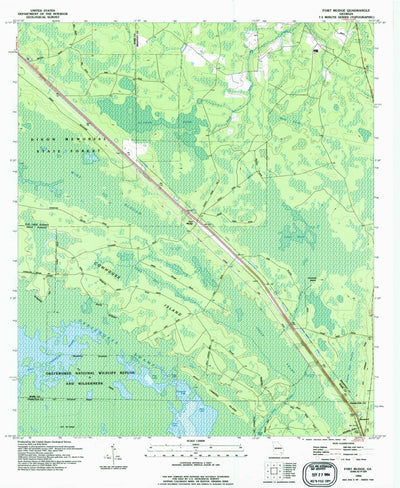 United States Geological Survey Fort Mudge, GA (1994, 24000-Scale) digital map
