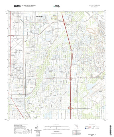 United States Geological Survey Fort Myers SE, FL (2021, 24000-Scale) digital map