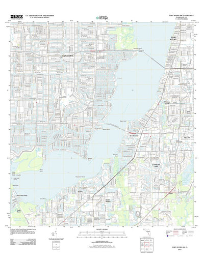 United States Geological Survey Fort Myers SW, FL (2012, 24000-Scale) digital map