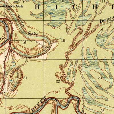 United States Geological Survey Fort Necessity, LA (1939, 62500-Scale) digital map