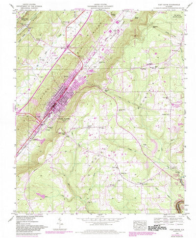 United States Geological Survey Fort Payne, AL (1946, 24000-Scale) digital map