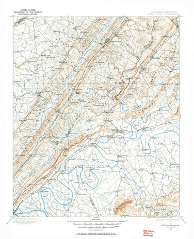 United States Geological Survey Fort Payne, AL-GA (1898, 125000-Scale) digital map