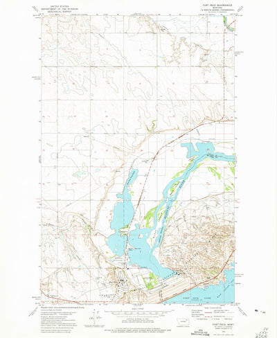 United States Geological Survey Fort Peck, MT (1972, 24000-Scale) digital map