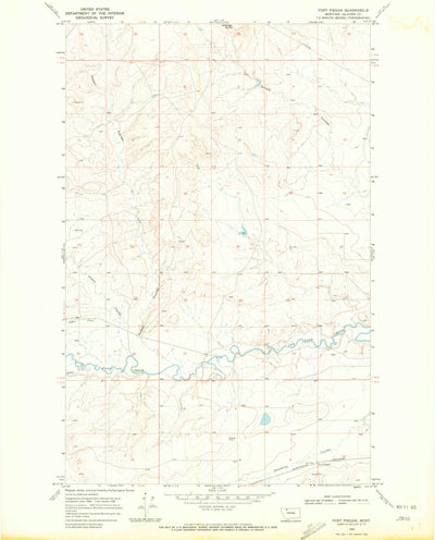 United States Geological Survey Fort Piegan, MT (1968, 24000-Scale) digital map