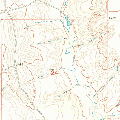 United States Geological Survey Fort Piegan, MT (1968, 24000-Scale) digital map