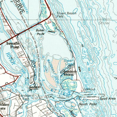 United States Geological Survey Fort Pierce, FL (1986, 100000-Scale) digital map