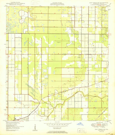 United States Geological Survey Fort Pierce NW, FL (1950, 24000-Scale) digital map