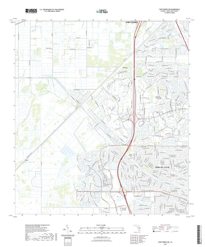 United States Geological Survey Fort Pierce SW, FL (2021, 24000-Scale) digital map