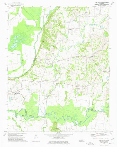 United States Geological Survey Fort Pillow, TN (1972, 24000-Scale) digital map
