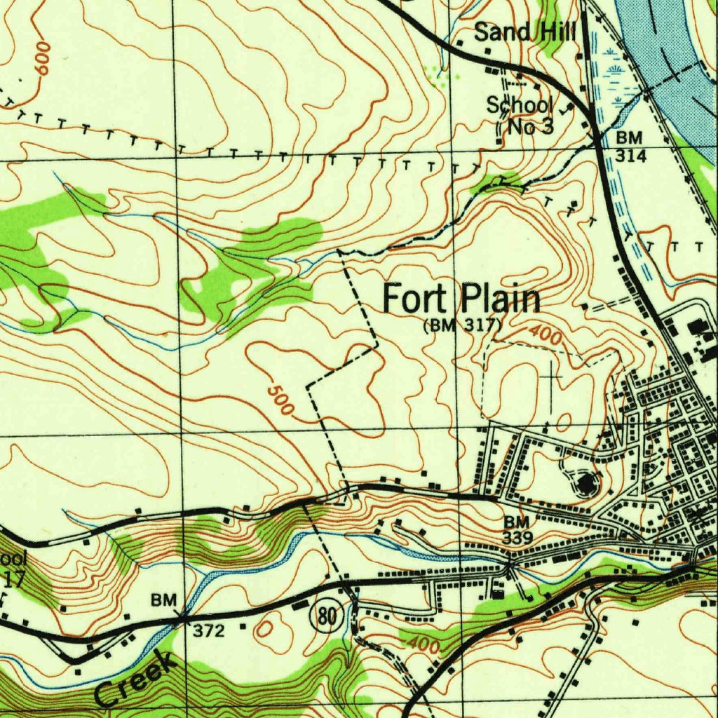 Fort Plain, NY (1946, 31680Scale) Map by United States Geological