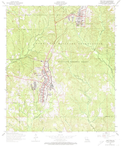 United States Geological Survey Fort Polk, LA (1954, 24000-Scale) digital map