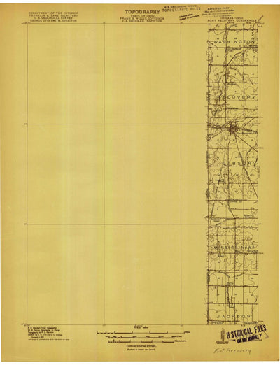 United States Geological Survey Fort Recovery, OH-IN (1915, 48000-Scale) digital map