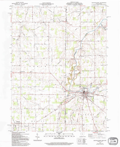 United States Geological Survey Fort Recovery, OH-IN (1960, 24000-Scale) digital map