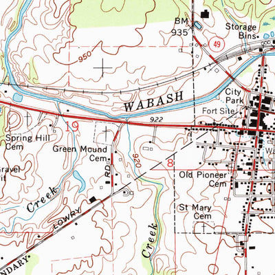 United States Geological Survey Fort Recovery, OH-IN (1960, 24000-Scale) digital map
