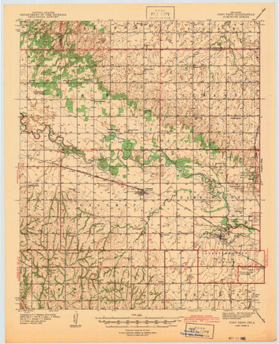 United States Geological Survey Fort Reno, OK (1942, 62500-Scale) digital map