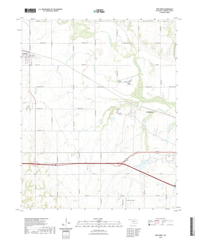 United States Geological Survey Fort Reno, OK (2022, 24000-Scale) digital map
