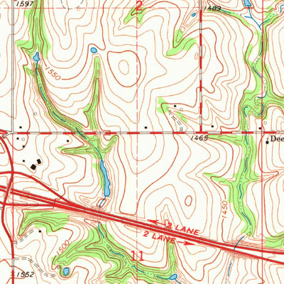 United States Geological Survey Fort Reno SW, OK (1967, 24000-Scale) digital map