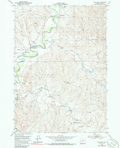 United States Geological Survey Fort Reno, WY (1953, 24000-Scale) digital map