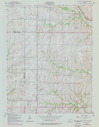 United States Geological Survey Fort Riley NE, KS (1955, 24000-Scale) digital map