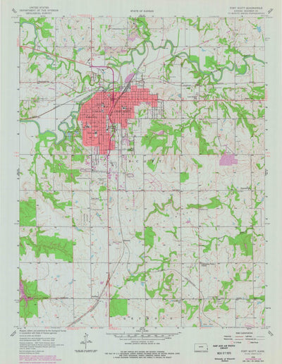 United States Geological Survey Fort Scott, KS (1958, 24000-Scale) digital map