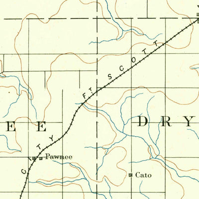 United States Geological Survey Fort Scott, KS-MO (1884, 125000-Scale) digital map