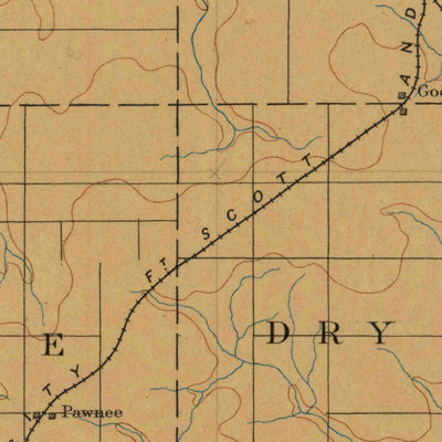 United States Geological Survey Fort Scott, KS-MO (1886, 125000-Scale) digital map