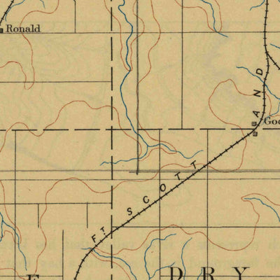 United States Geological Survey Fort Scott, KS-MO (1893, 125000-Scale) digital map