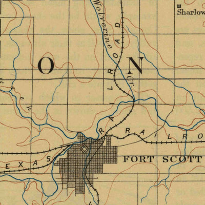 United States Geological Survey Fort Scott, KS-MO (1893, 125000-Scale) digital map