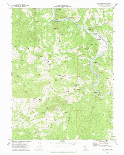 United States Geological Survey Fort Seward, CA (1969, 24000-Scale) digital map