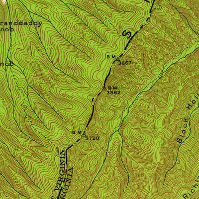 United States Geological Survey Fort Seybert, WV-VA (1947, 62500-Scale) digital map