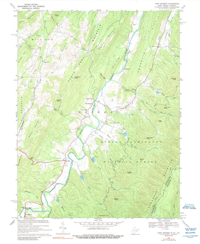 United States Geological Survey Fort Seybert, WV-VA (1969, 24000-Scale) digital map