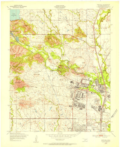 United States Geological Survey Fort Sill, OK (1949, 24000-Scale) digital map
