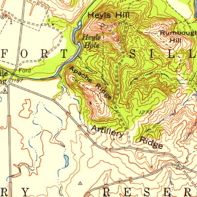 United States Geological Survey Fort Sill, OK (1949, 24000-Scale) digital map