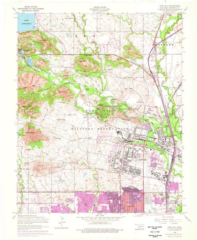 United States Geological Survey Fort Sill, OK (1956, 24000-Scale) digital map