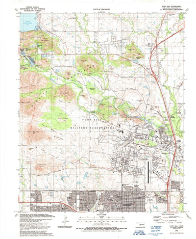 United States Geological Survey Fort Sill, OK (1991, 24000-Scale) digital map
