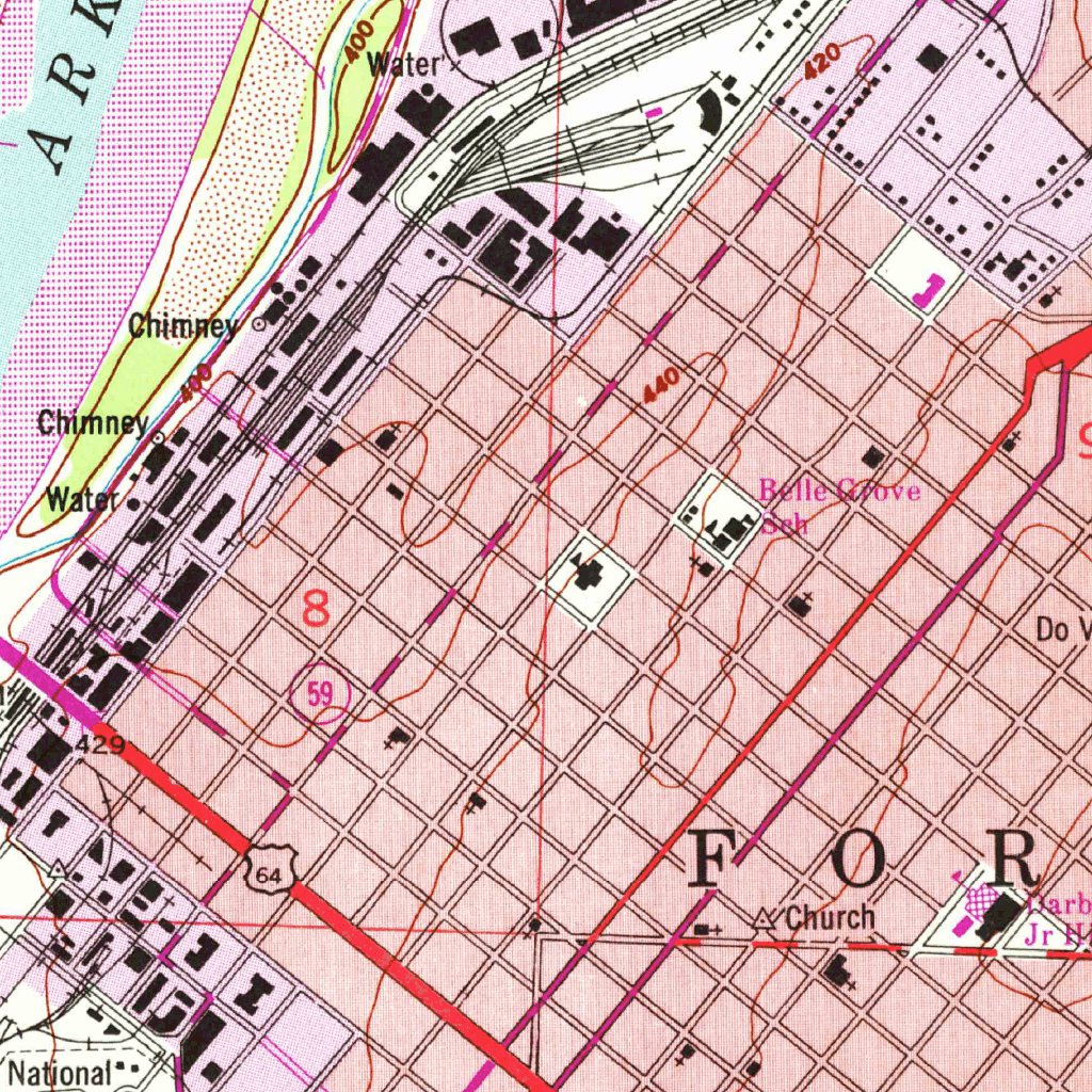 Fort Smith, AR-OK (1947, 24000-Scale) Map by United States Geological ...
