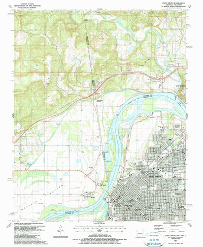 United States Geological Survey Fort Smith, AR-OK (1987, 24000-Scale) digital map