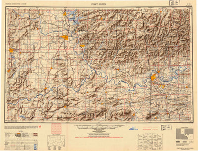 United States Geological Survey Fort Smith, OK-AR (1946, 250000-Scale) digital map