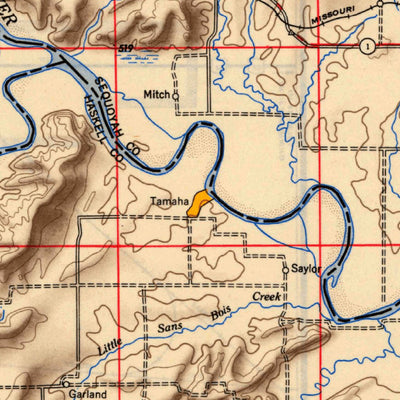 United States Geological Survey Fort Smith, OK-AR (1946, 250000-Scale) digital map