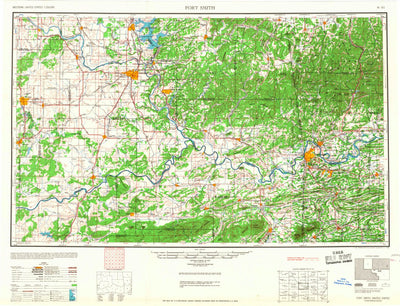 United States Geological Survey Fort Smith, OK-AR (1967, 250000-Scale) digital map