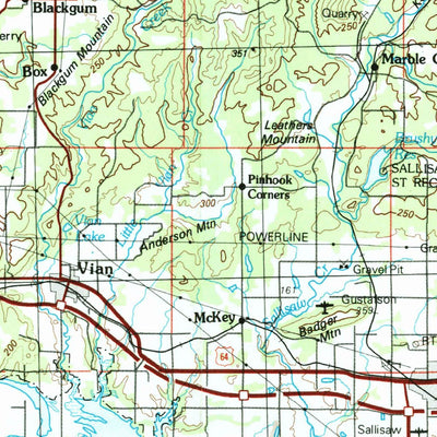 United States Geological Survey Fort Smith, OK-AR (1978, 250000-Scale) digital map