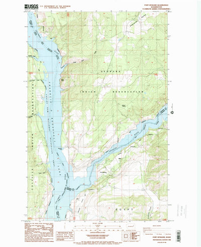 United States Geological Survey Fort Spokane, WA (1985, 24000-Scale) digital map